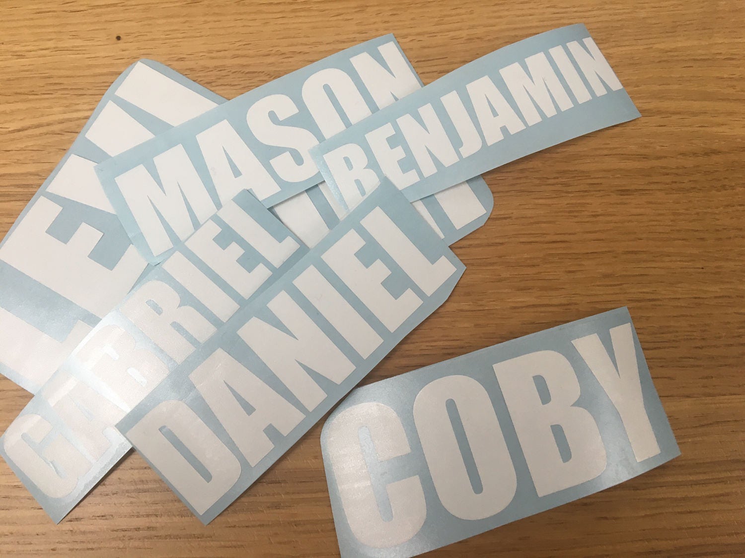 Personalised vinyl name stickers for making your own Etsy