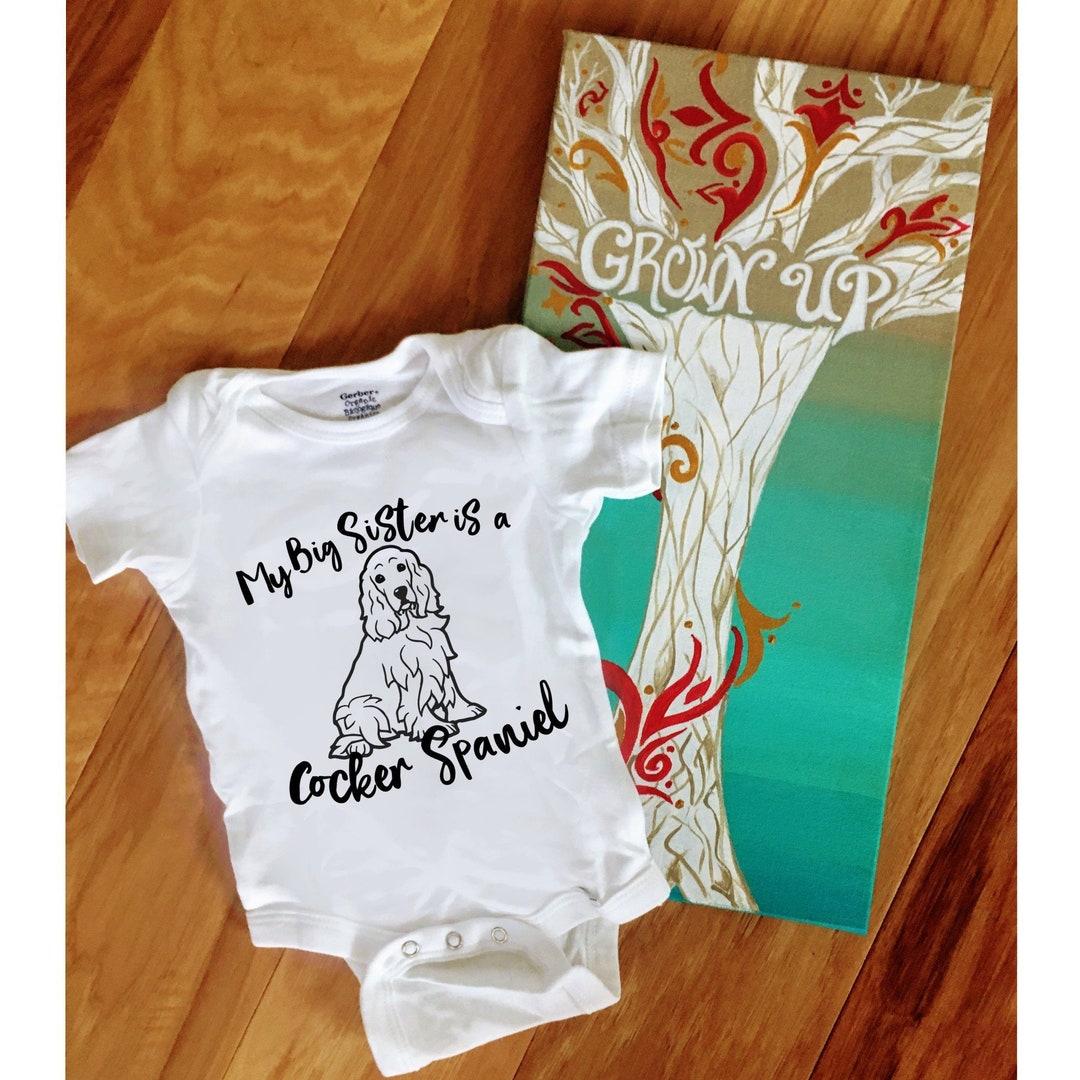 Cocker Spaniel Big Brother Sister White Cotton Onesie®newborn Etsy