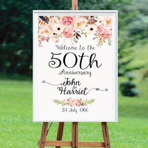 50th anniversary poster, 50th anniversary sign, Anniversary Sign Printable, 50th Anniversary decoration, Wedding Anniversary, Gold Wedding