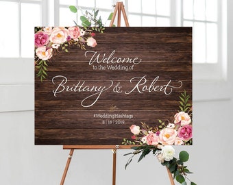 Wedding welcome Signs, Wood Wedding Sign, Rustic Wedding Sign, Burgundy and blush Wedding Sign, wedding decorations, Burgundy Wedding sign
