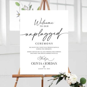 Wedding signs, Unplugged wedding sign, Unplugged wedding ceremony, Unplugged ceremony sign, Wedding Welcome Sign, Unplugged wedding decor