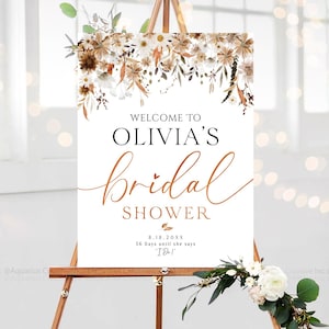Personalized Bridal Shower sign, Fall Bridal shower decorations, Shower Welcome Sign, Fall Decor, Bridal Shower Invitations, Shower game