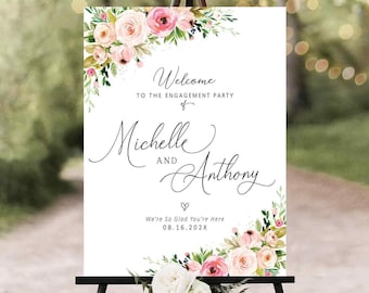 Engagement party sign, Engagement welcome sign, Engagement Decor, Engagement party decor, Engagement Sign, Engaged sign, Engagement Poster
