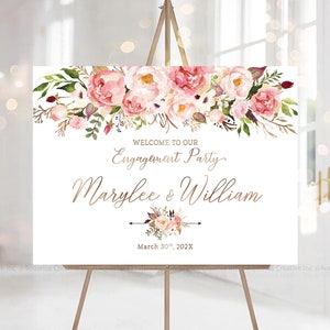 Engagement decorations, Engagement welcome sign, Engagement signs, welcome engagement party sign, engagement party sign, engagement invites