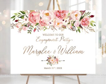 Engagement decorations, Engagement welcome sign, Engagement signs, welcome engagement party sign, engagement party sign, engagement invites