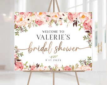 Bridal Shower Welcome Sign, Bridal Shower Decoration, Bridal shower invitation, Bridal Shower sign, Printable sign, Bridal Shower Backdrop