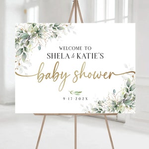 Baby Shower Sign, Greenery Baby Shower Decorations, Baby Shower Welcome Sign, Baby Shower Decorations, Baby Shower Welcome Sign, Baby shower