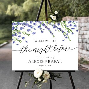 Rehearsal Dinner Sign, Rehearsal signs, The Night Before Rehearsal Dinner, Rehearsal Dinner Welcome sign, Rehearsal dinner decor, Wedding