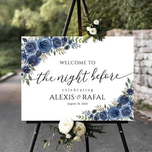 Rehearsal Dinner Sign, Rehearsal signs, The Night Before Rehearsal Dinner, Rehearsal Dinner Welcome sign, Rehearsal dinner decor, Wedding
