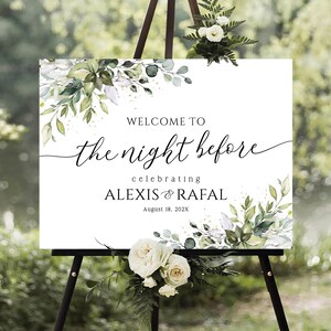Rehearsal Dinner Sign, Rehearsal signs, The Night Before Rehearsal Dinner, Rehearsal Dinner Welcome sign, Rehearsal dinner decor, Wedding