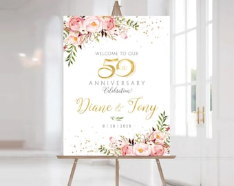 50th anniversary sign, 50th anniversary poster, 50 Year Anniversary Sign, 50th Anniversary decorations, Wedding Anniversary, Gold Wedding