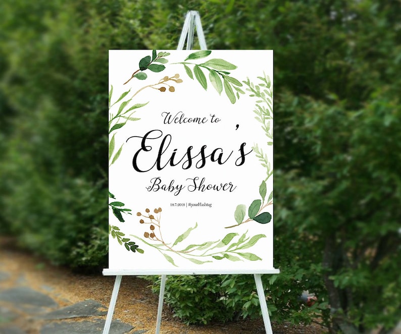 Baby Shower Sign Welcome Bridal Pastel Decorations Wedding Signs