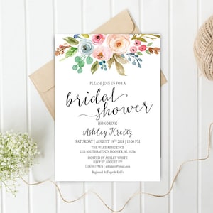 Bridal Shower Invitation, Printable Bridal Shower Invitation, Boho Digital Invitation, Bohemia Bridal Shower Invitation, Shower Invitation