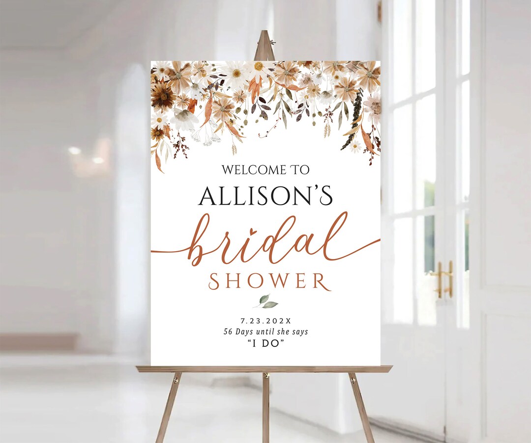 Bridal Shower Sign, Fall Bridal Shower Decor, Shower Signs, Bridal Shower  Welcome Sign, Bridal Shower Decoration, Fall Decor, Printable Sign - Etsy, image size:1080x903
