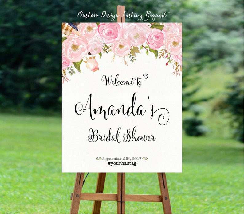Bridal Shower Wedding Shower Signs Bridal Shower Banner Etsy