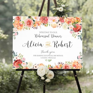 Signo de cena de ensayo de otoño, signo de decoraciones de otoño, signo de boda de otoño, signo de boda de otoño, signo de bienvenida de compromiso, cartel de ducha imprimible