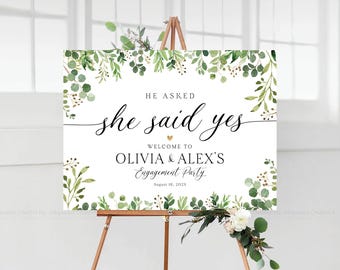 Engagement welcome sign, Engagement party sign, Engagement Decor, Engagement party decorations, Engagement Sign, Engagement party Invitation