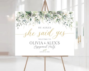 Engagement welcome sign, Engagement party sign, Engagement Decor, Engagement party decorations, Engagement Sign, Engagement party Invitation
