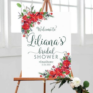Christmas Bridal Shower Sign, Xmas shower, Christmas Shower Sign, Bridal Shower sign, Bridal Shower Welcome Sign, Bridal Shower decorations