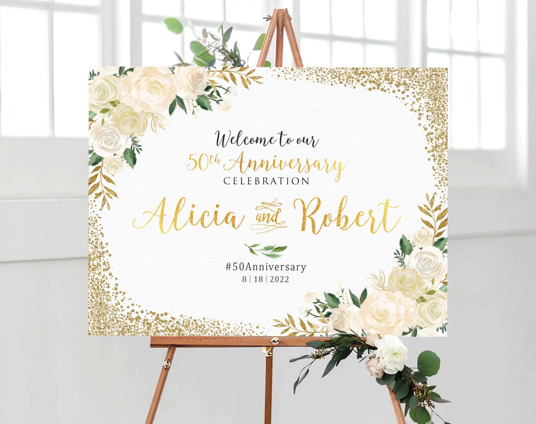 50th Anniversary Poster, 50th Anniversary Sign, 50th Anniversary ...