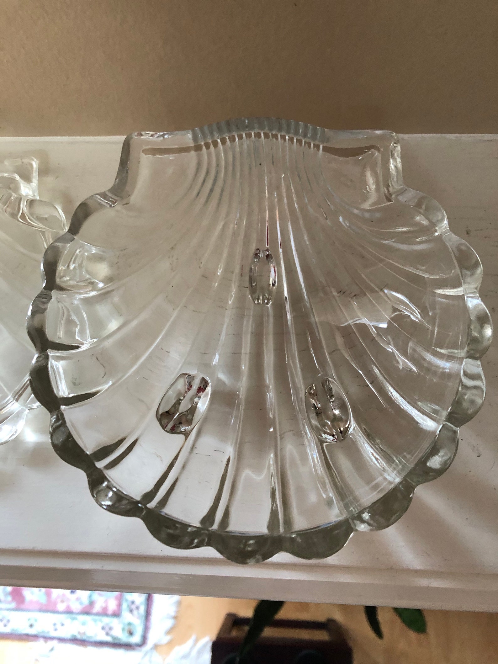 Heisey Crystolite Candy Dish With Lid Vintage Glass Sea Shell Etsy