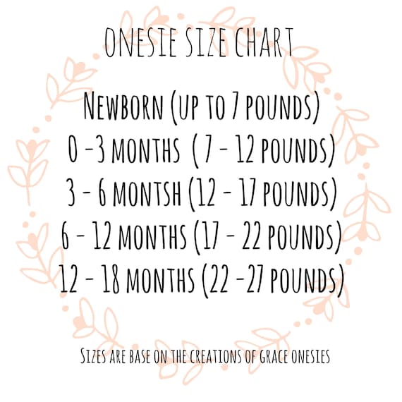 Creations Of Grace Size Chart