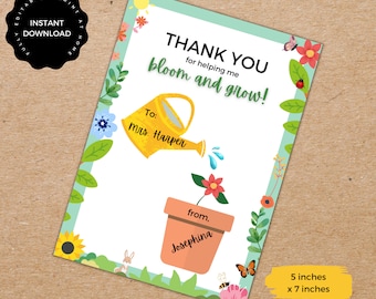 Teacher Appreciation Gift Tag, Editable Teacher Appreciation Card, Printable Teacher Thank You, Teacher Appreciation Gift, Teacher Gift Card
