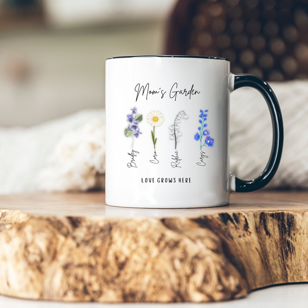 Birth Flower Mug, Mom Coffee Mug, Mom Mug, Color Changing Mug, Magic