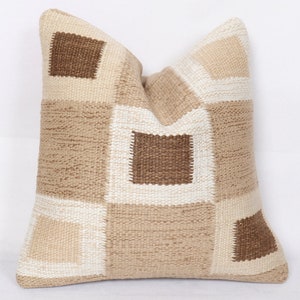 トルコ枕カバー、キリム枕、クッションカバー、キリム枕カバー、16x16 枕カバー、キリム枕、アナトリア枕、ハンドメイド枕、ボヘミアン 25