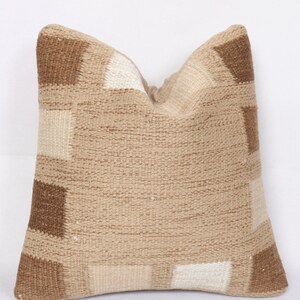 トルコ枕カバー、キリム枕、クッションカバー、キリム枕カバー、16x16 枕カバー、キリム枕、アナトリア枕、ハンドメイド枕、ボヘミアン 25