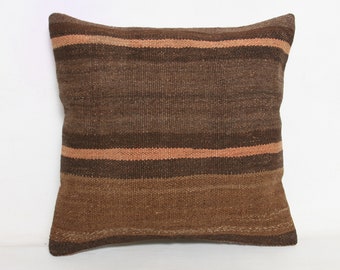 Kilim Pillow,Turkish Anatolian Pillow Cover,Handmade Pillow,Cushion Cover,16x16 40x40,Kilim Pillow Case,Tribal Pillow, Cushion Cover 28*