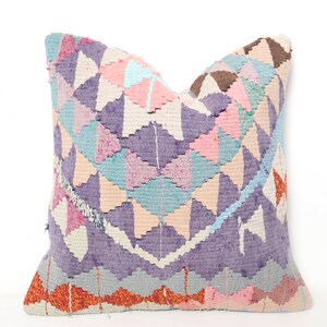 Kilim Pillow 16X16,Cushion Cover,Boho Pillow,Tribal Pillow,Kilim Pillow Case,Handmade Pillow,Kilim Pillow Case,Turkish Kilim Pillow,Kilim 26