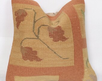 Decorative Pillow,Cushion,Kilim Pillow,Turkısh Handmade Pillow,Soft,16x16 40x40 ınc Kilim Pillow Cover,Turkısh Pillow,Ethnic Pillow, 27*