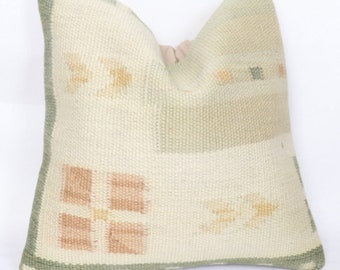Anatolian Kilim Pillow,Kilim Pillow,Turkish Kilim Pillow,16x16 Pillow Cover,Kilim Pillow Case,Cushion Cover,Soft Pillow,Bohemian Pillow  21*