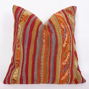 Kilim Pillow 20X20,Kilim Pillow Case,Turkish Pillow Cover,Kilim Pillows,Anatolian Pillow,Ethnic Pillow,Bohemian Pillow, 20x20 Pillow   *12