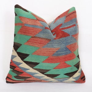 Antique Kilim Pillow,Anatolian Pillow Cover,Kilim Pillow,Cushion Cover,Ethnic Pillow Cover,Kilim Pillow Cover 16x16,Bohemian Pillows     *29