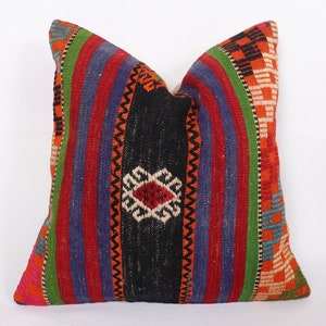 Kilim Pillow 20X20,Kilim Pillow Case,Turkish Pillow Cover,Kilim Pillows,Anatolian Pillow,Ethnic Pillow,Bohemian Pillow, 20x20 Pillow   *12