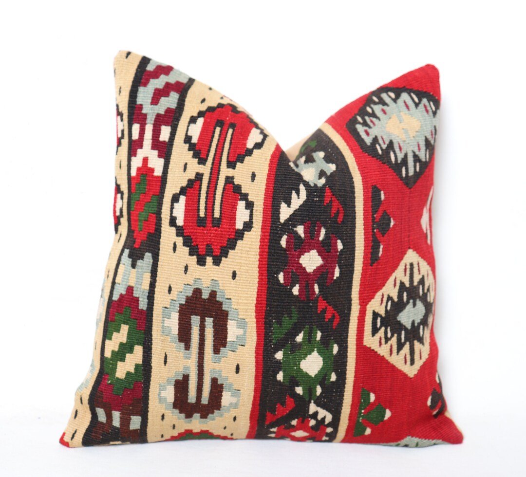 Turkish Pillow Coverkilim Pillowcushion Coverkilim Pillow Etsy