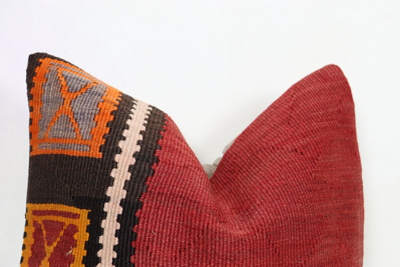 Kilim Pillow 16X16,Cushion Cover,Boho Pillow,Tribal Pillow,Kilim Pillow Case,Handmade Pillow,Kilim Pillow Case,Turkish Kilim Pillow,Kilim 33