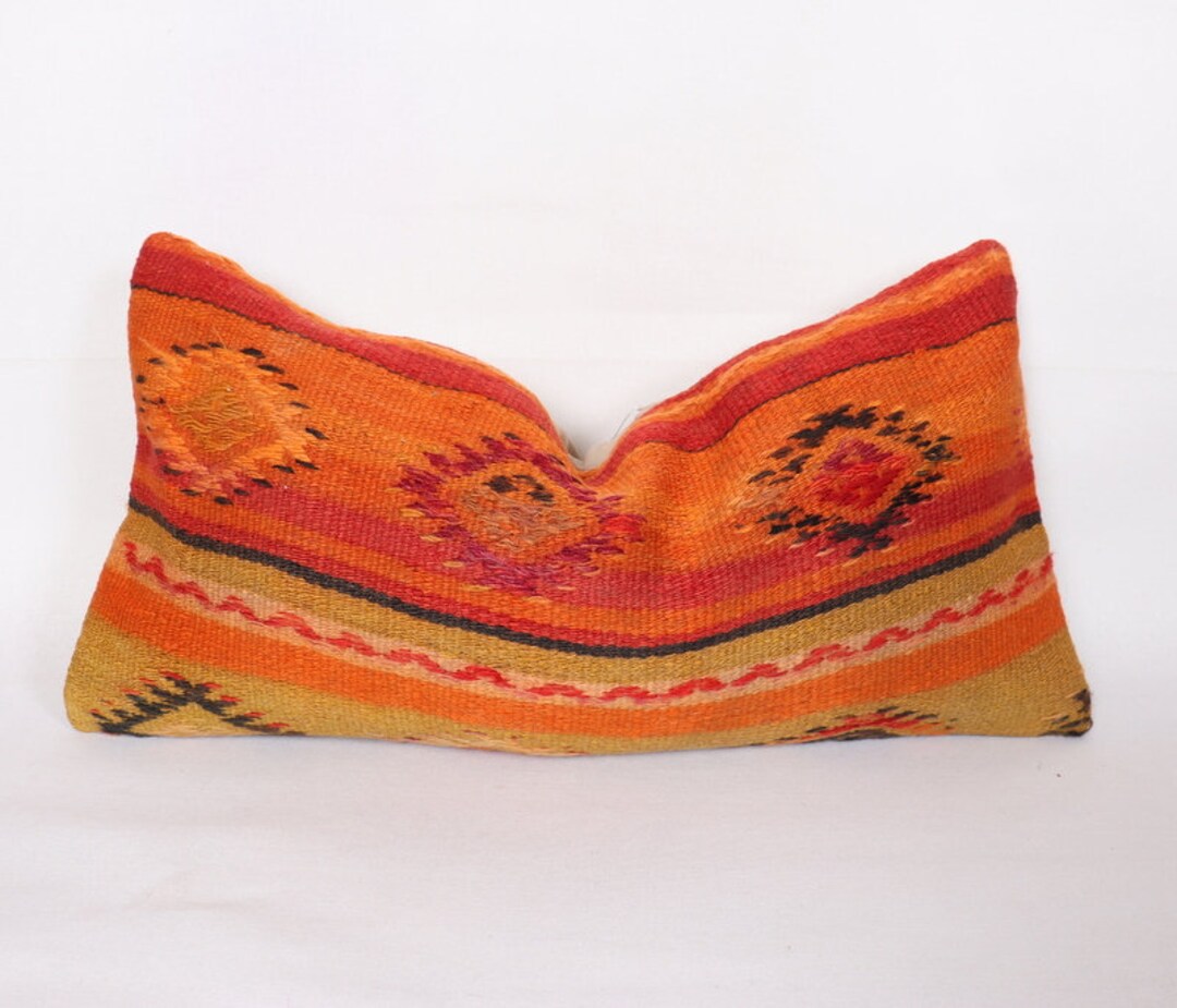 Lumbar Cushion Cover,anatolian Kilim Pillow,handmade,kilim Pillow Cover