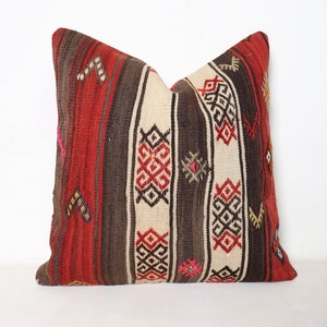 Kilim Pillow ,Kilim Pillow Case,20x20 Turkish Kilim Pillow,Handmade Pillow,Cushion Cover,Ethnic Pillow,Boho Pillow,Anatolian Pillow      *30