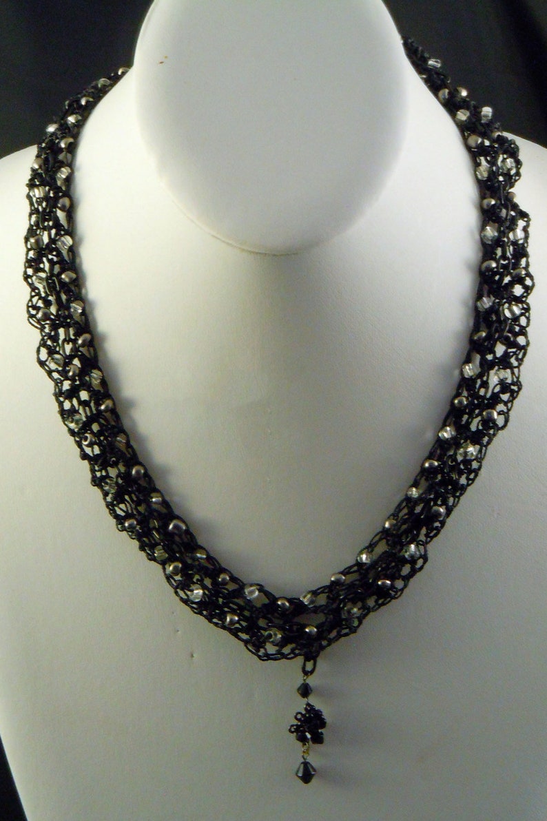 NC22 Crocheted Necklace Beaded necklace