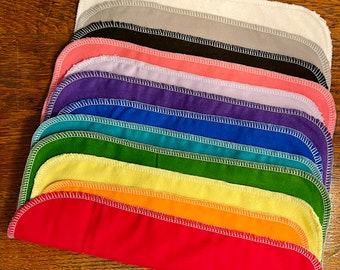 NEW Reusable Paper Towels Cloth Wipes Environmentally Conscious Assorted Solid Colors Kitchen Home Cleaning