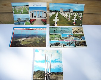 WW2 - Lot of vintage event postcards 1970s - Lot Postcards event vintage WW2 years 1970