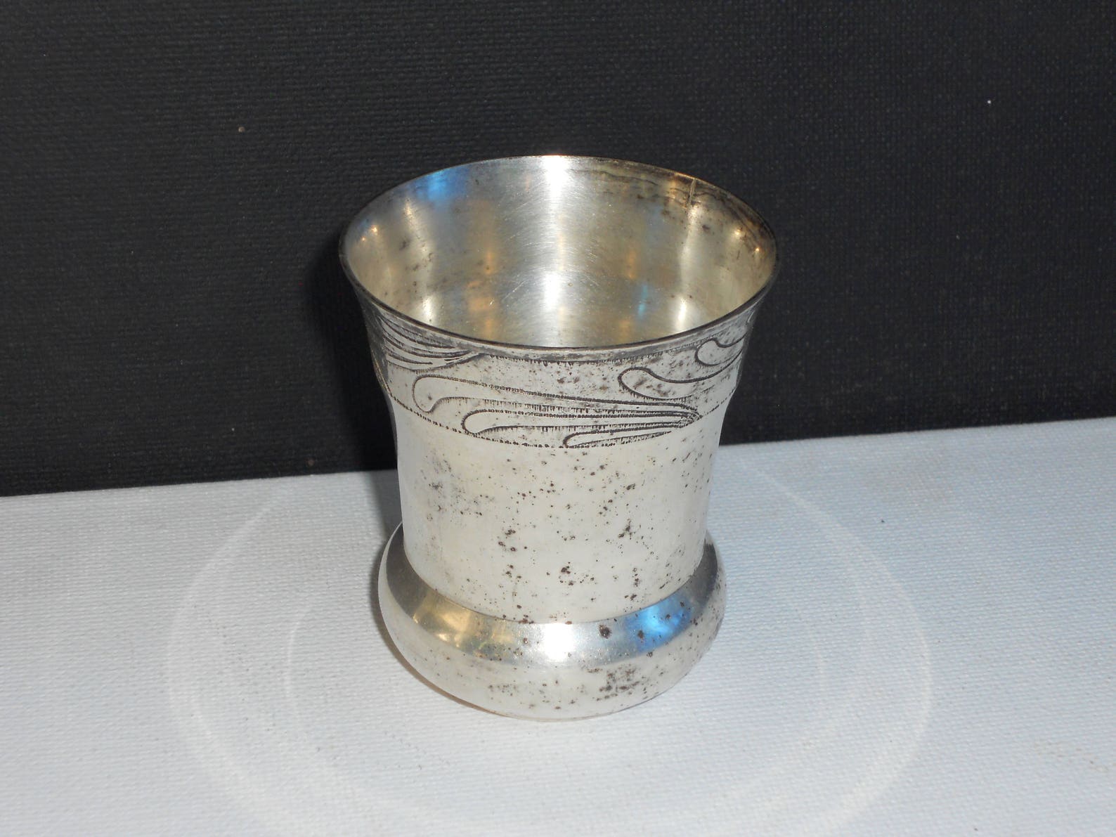 Timbale de naissance/baptême en métal argenté Daniel Crégut Etsy