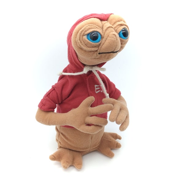 Peluche vintage E.T l'extraterrestre TM sweat rouge Universal années 80