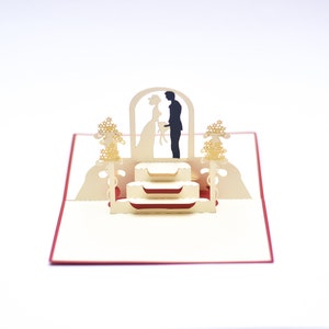 Wedding at the Altar Pop Up Card