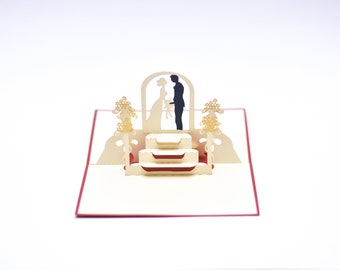 Wedding at the Altar Pop Up Card