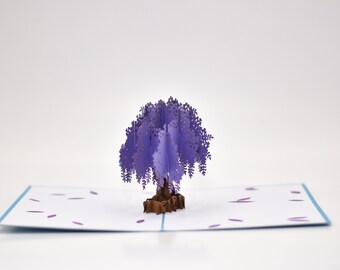 Purple Tree Pop Up Card
