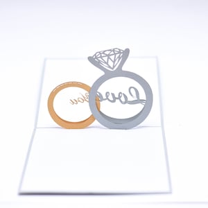 Carte pop-up de fiançailles